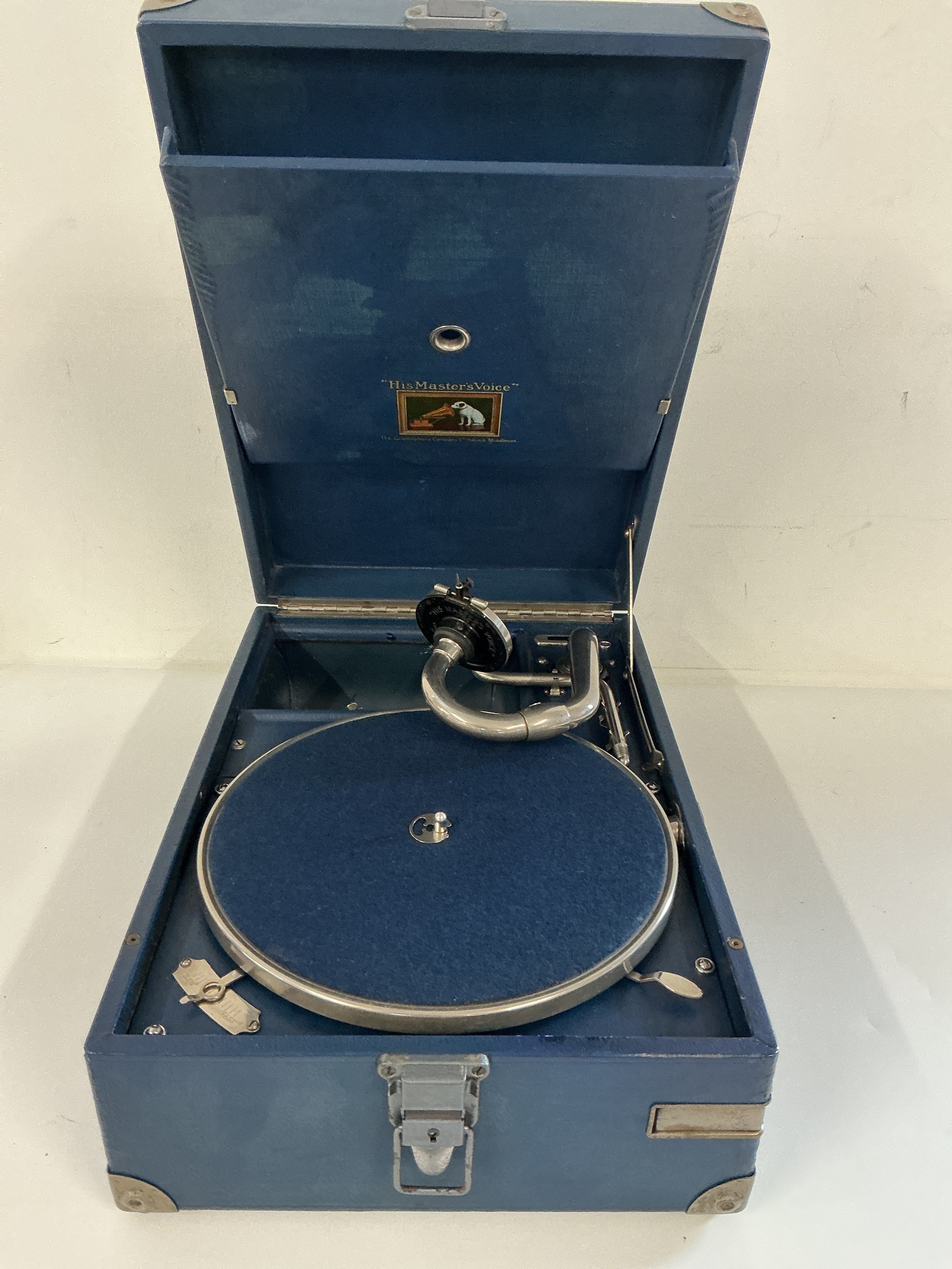 A circa 1926 HMV 101 gramophone.