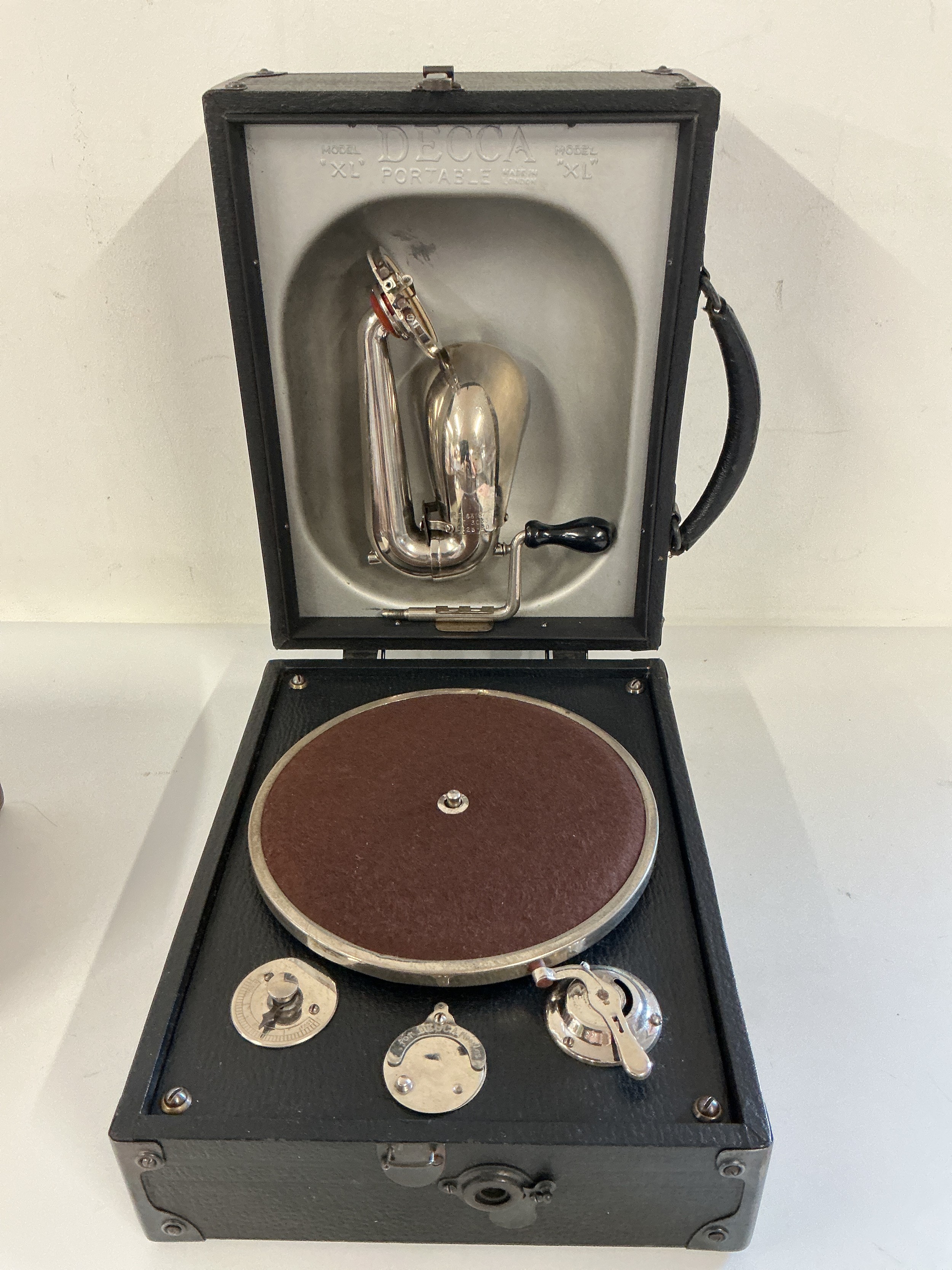 A Decca XL gramophone.