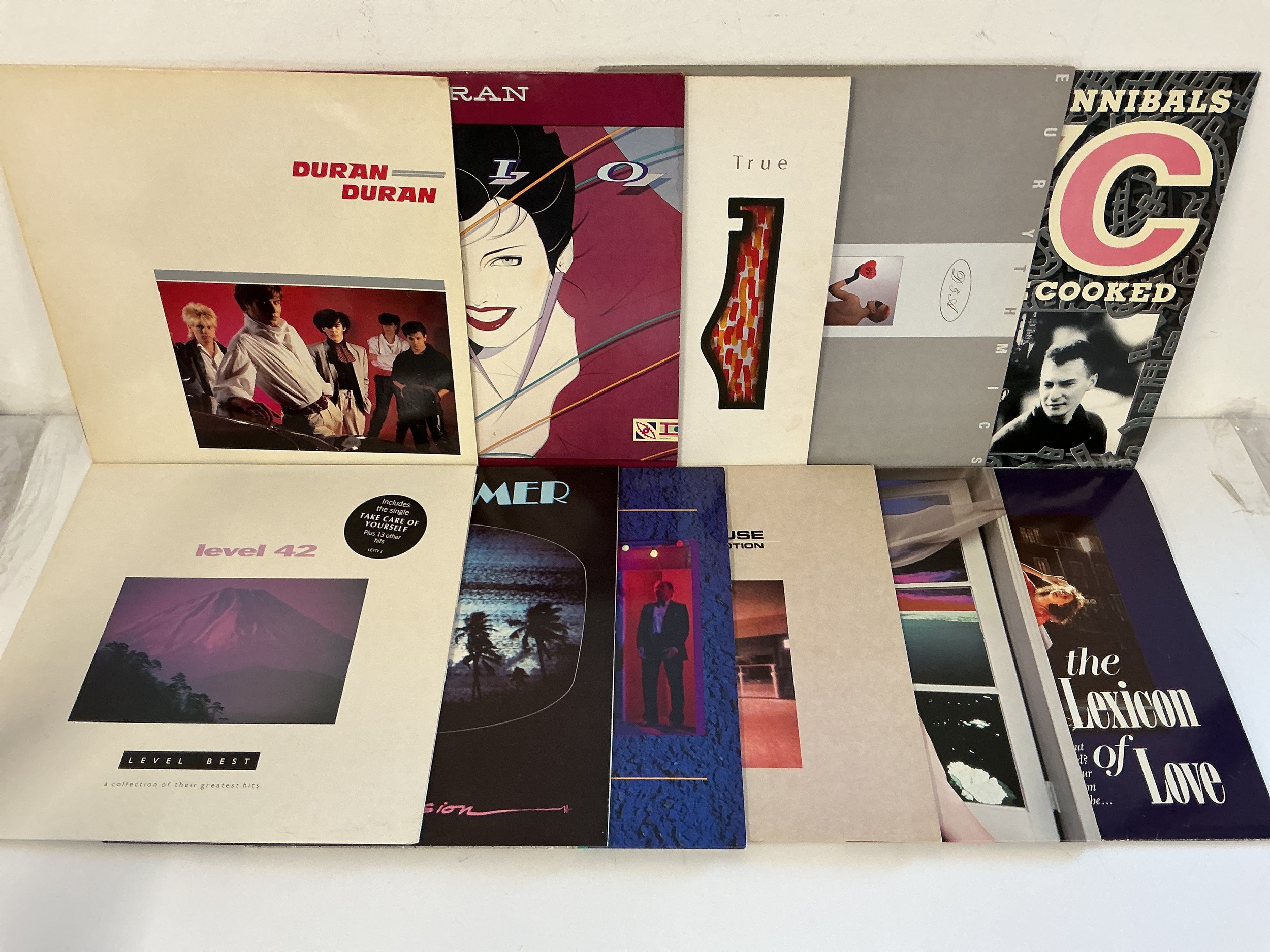 Eleven LPs by 1980s artists comprising Duran Duran, Spandau Ballet, Eurythmics and others.
