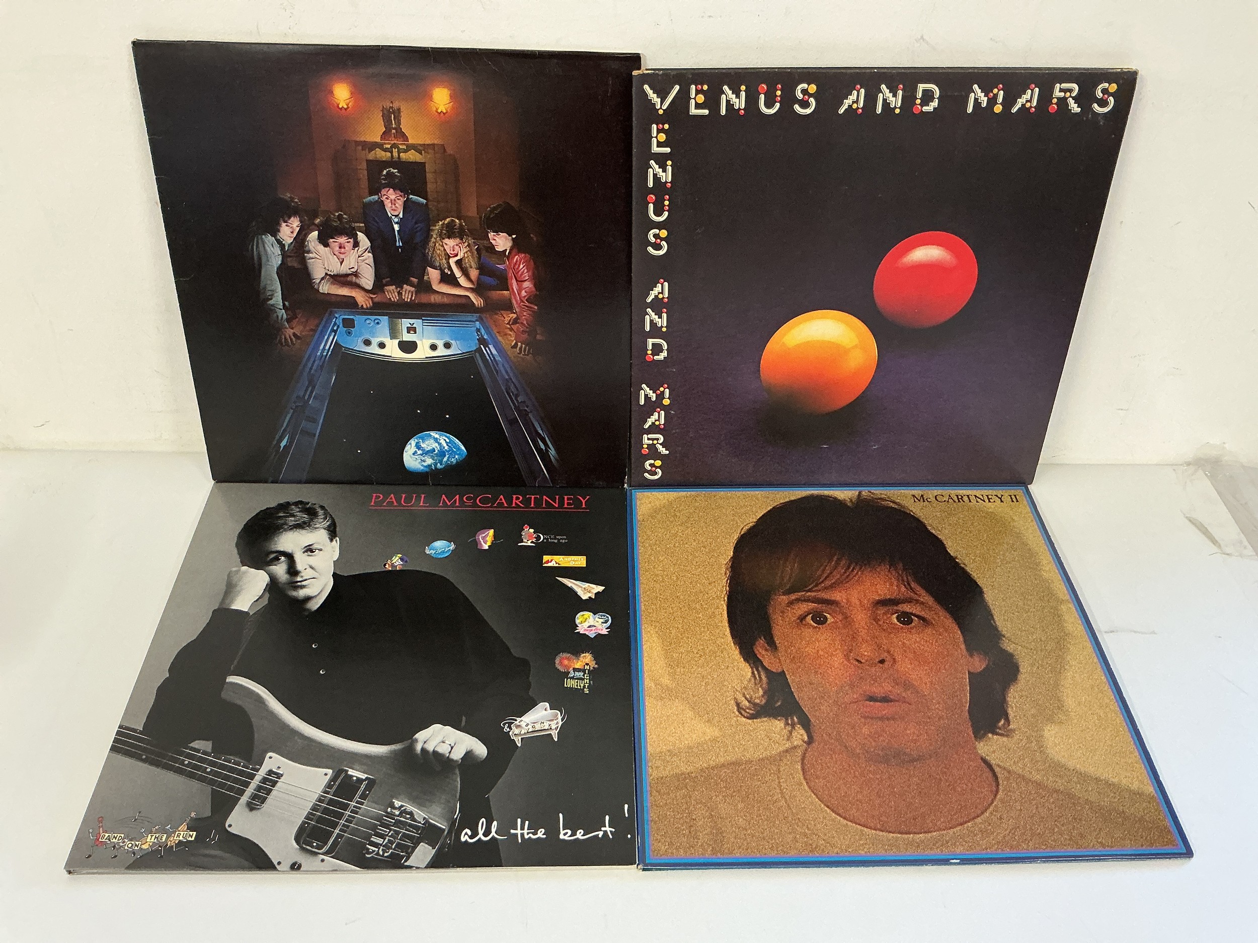 Four Paul McCartney LPs comprising McCartney II, Venus And Mars, Back To The Egg and All The Best.