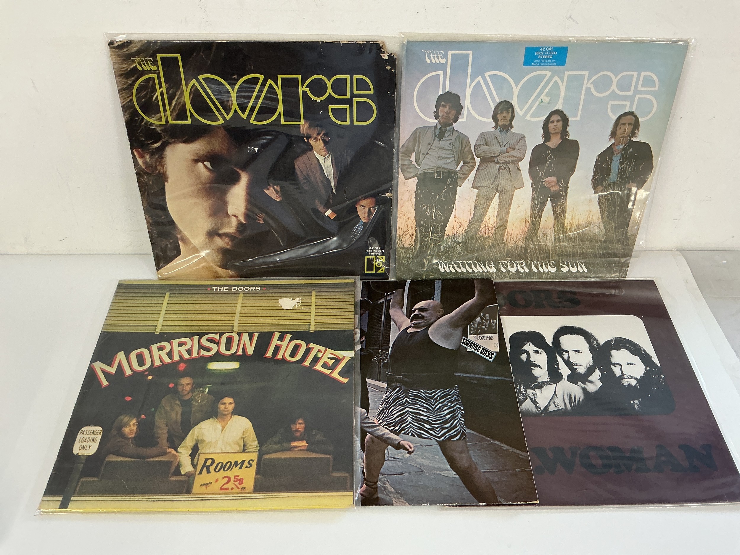 Five reissues of LPs by The Doors comprising Waiting For The Sun, Strange Days and others.
