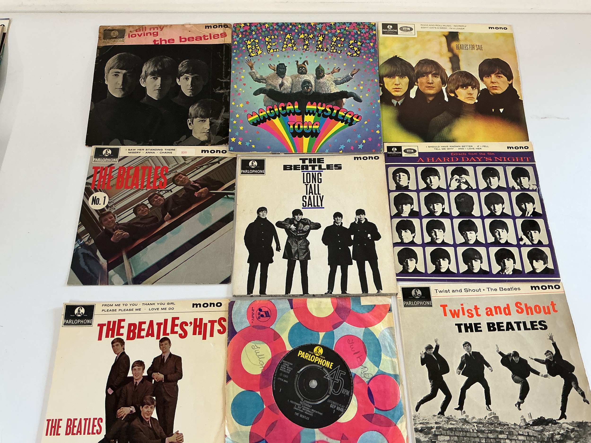 An extensive collection of Beatles 7" singles and EPs.