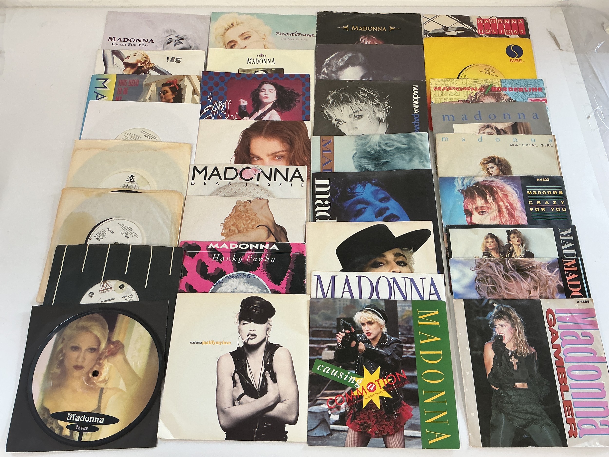 A collection of Madonna 7" singles.