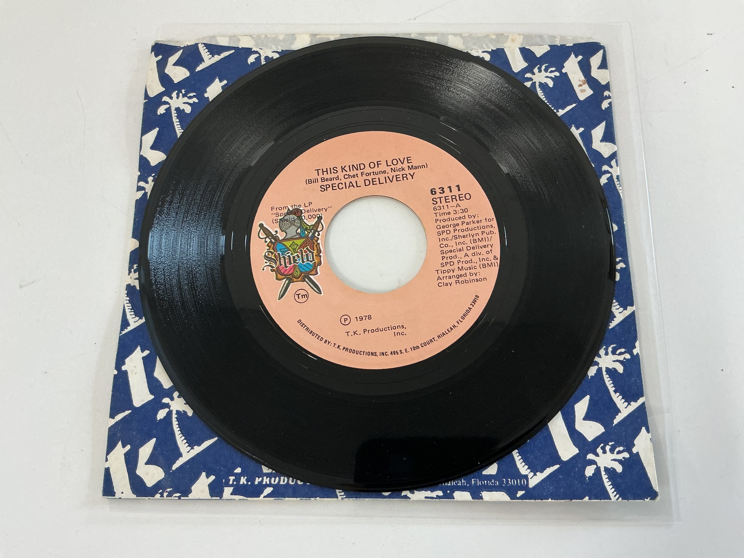 A rare Special Delivery 7" singles of This Kind Of Love b/w I've Got To Be Free on the Shield record label. Vinyl Ex.