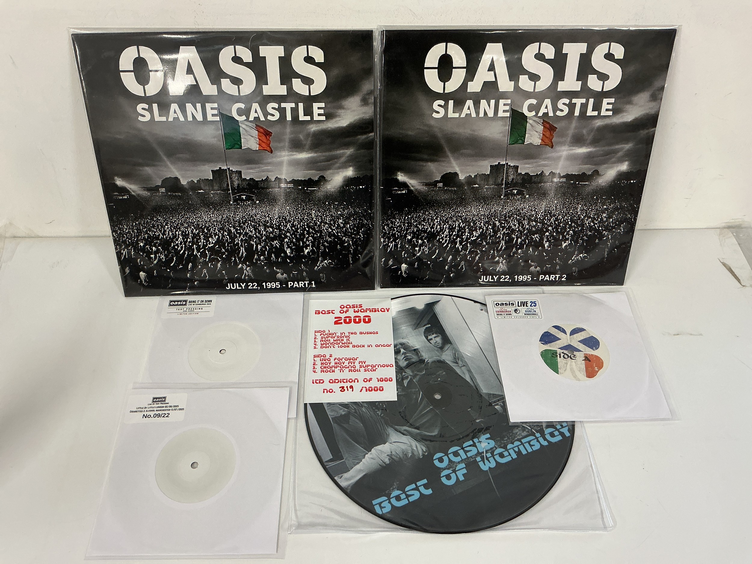 Six Oasis LPs and 7" limited edition pressings.