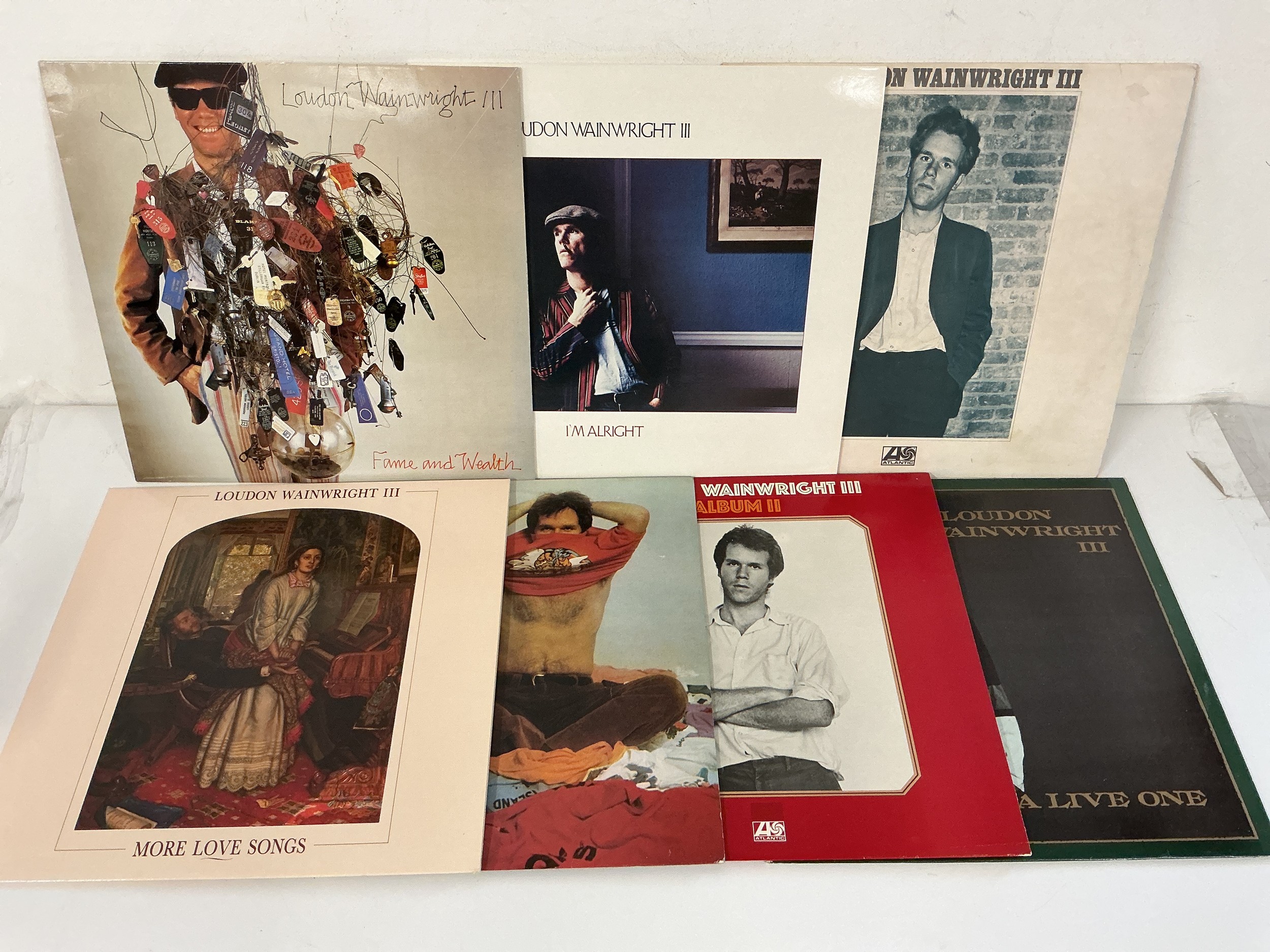 Seven Loudon Wainwright III LPs comprising Album II, Fame And Wealth, More Love Songs and others.