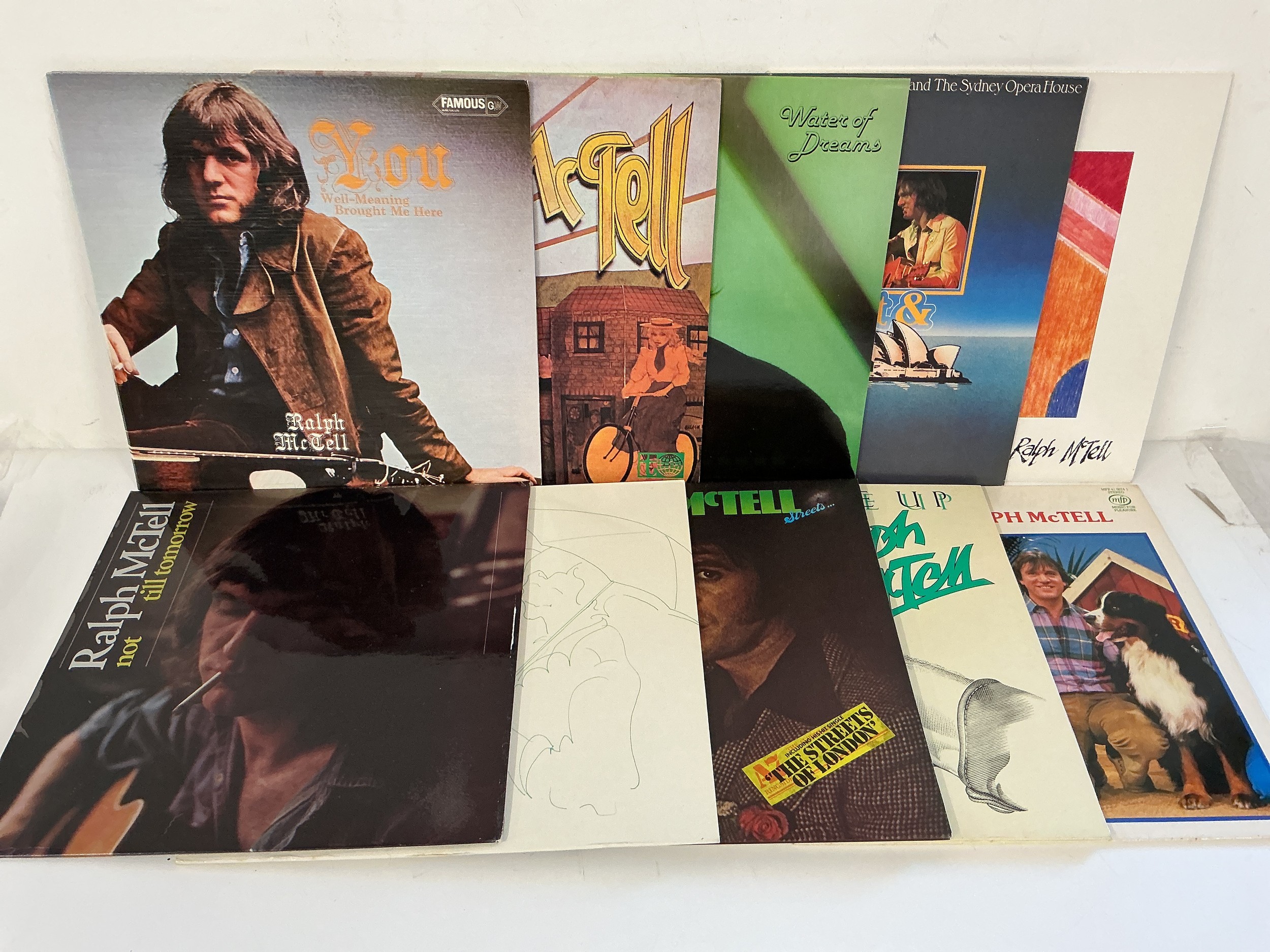 Ten Ralph McTell LPs comprising Not Till Tomorrow, Well Meaning Brought Me Here, Weather The Storm and others.