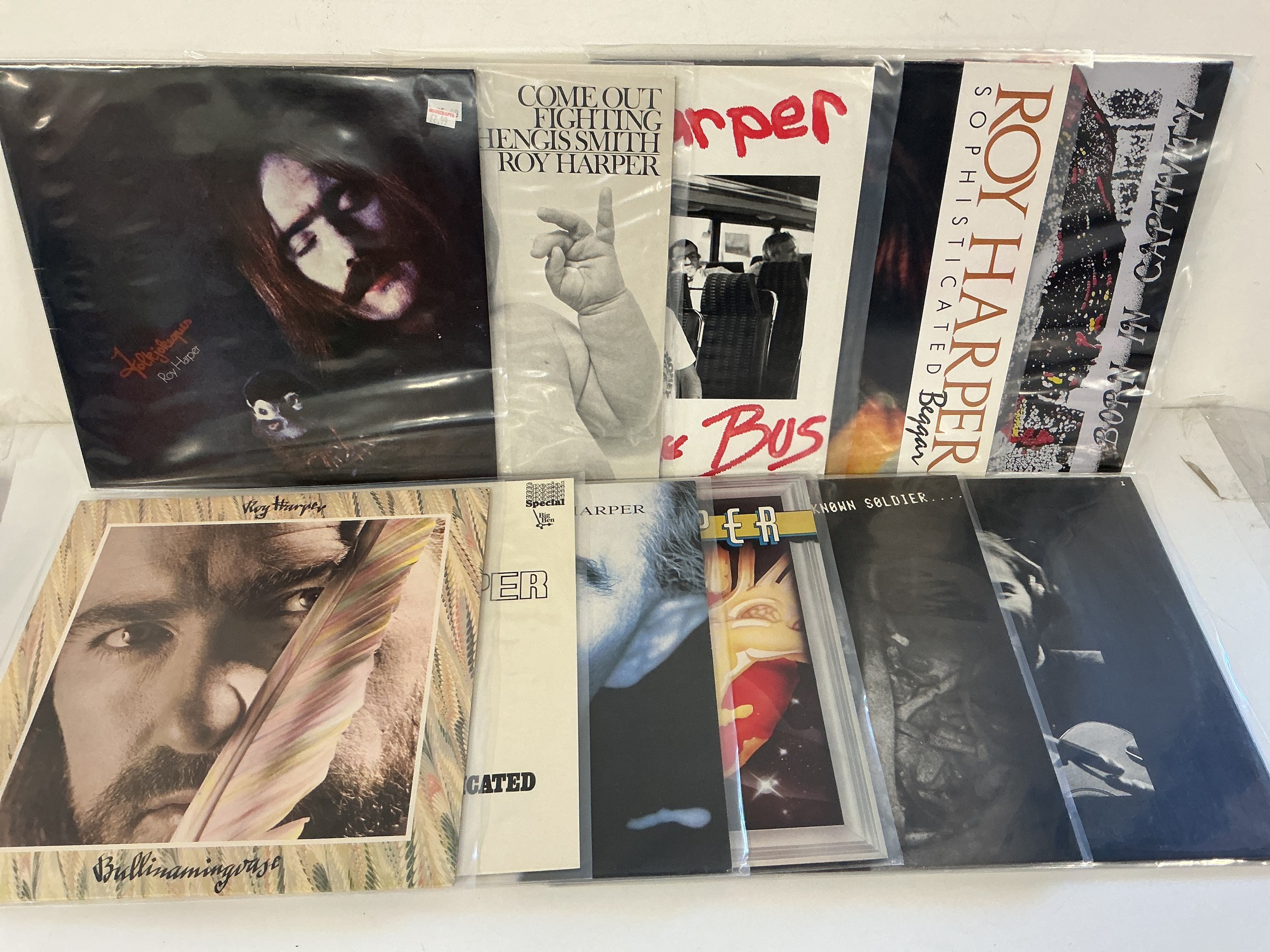 Eleven Roy Harper LPs comprising Come Out Fighting, The Unknown Soldier, Sophisticated Beggar and others.