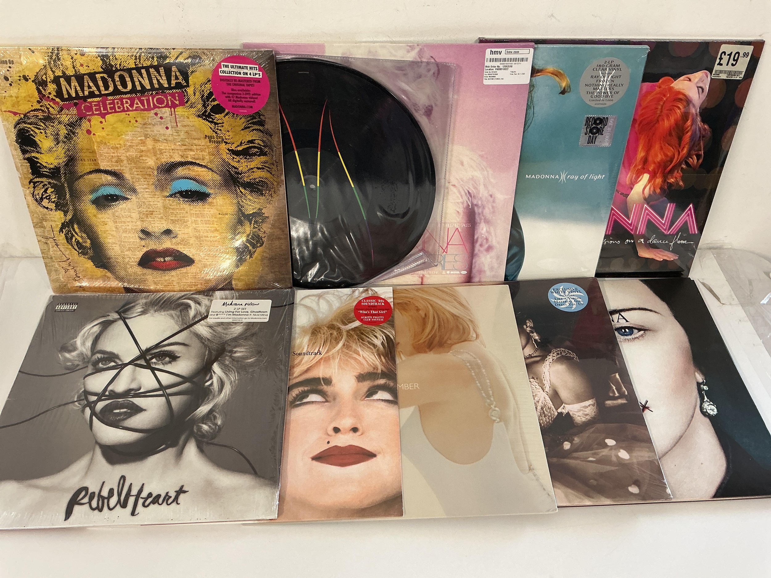 Ten Madonna LPs mainly sealed 180g pressings including RSD exclusives and coloured vinyl.