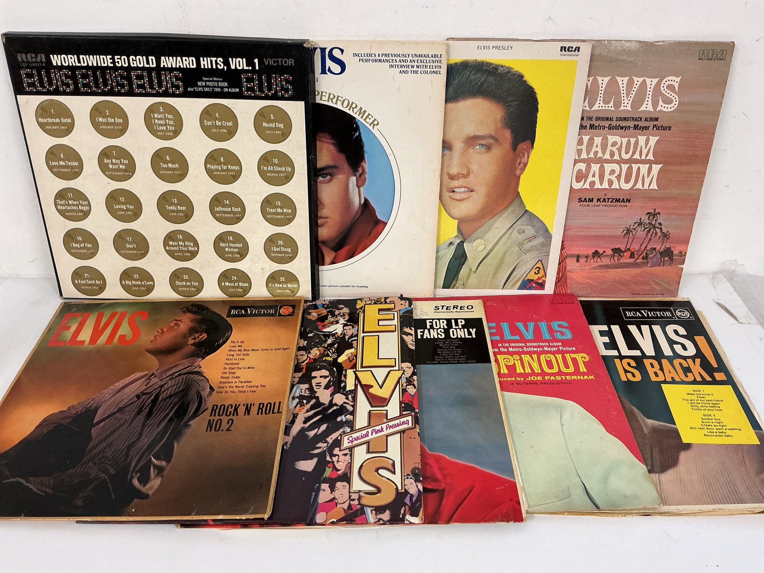 A collection of over 30 Elvis Presley LPs, picture discs etc.
