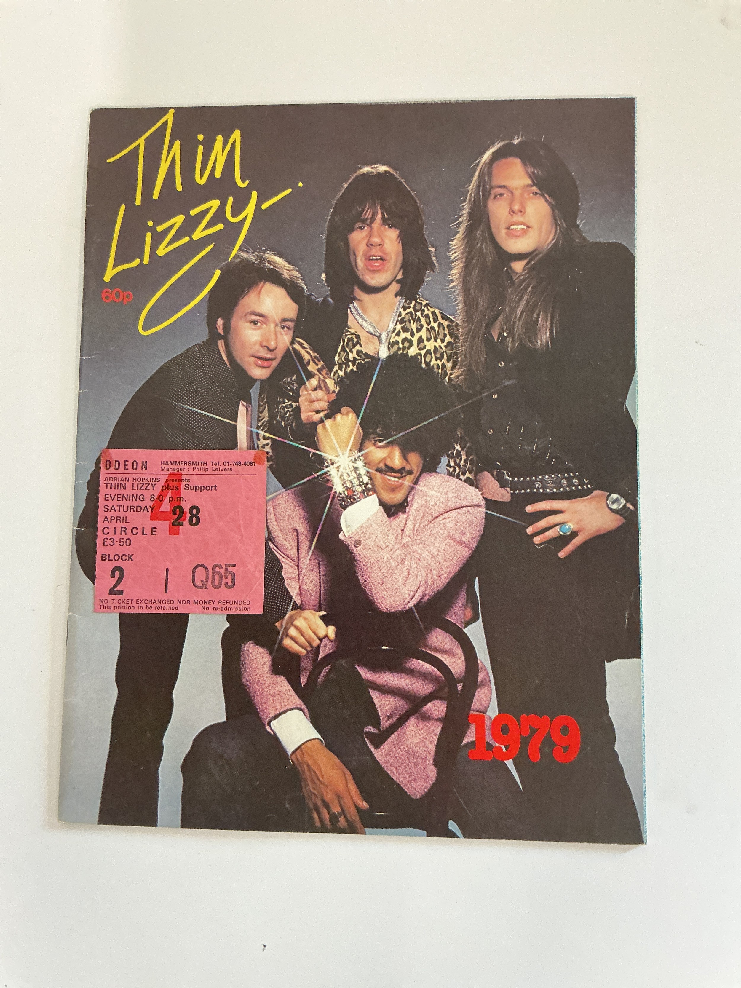 A scarce 1979 Thin Lizzy program and ticket.