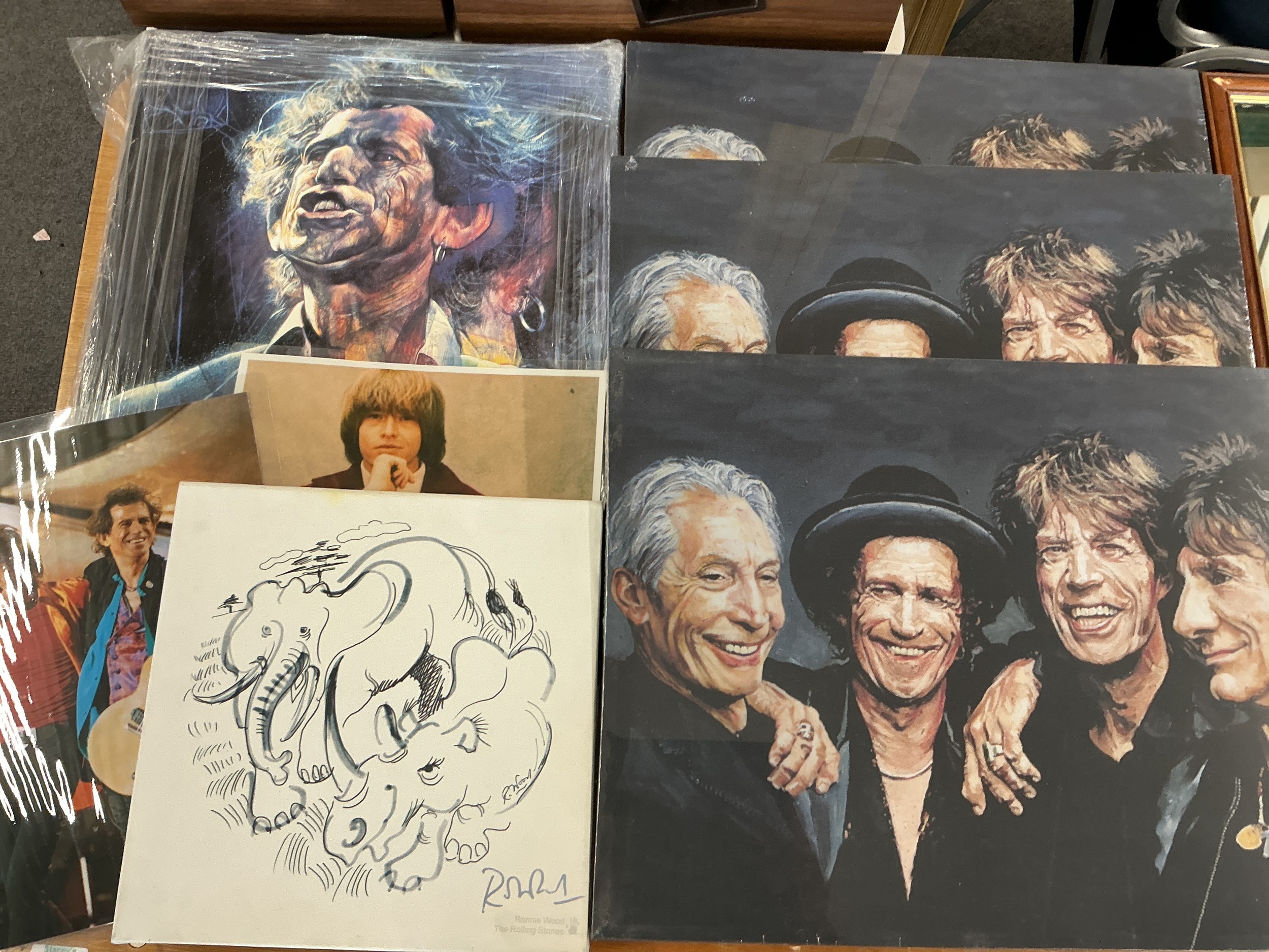 A collection of Rolling Stones canvas prints and pictures.