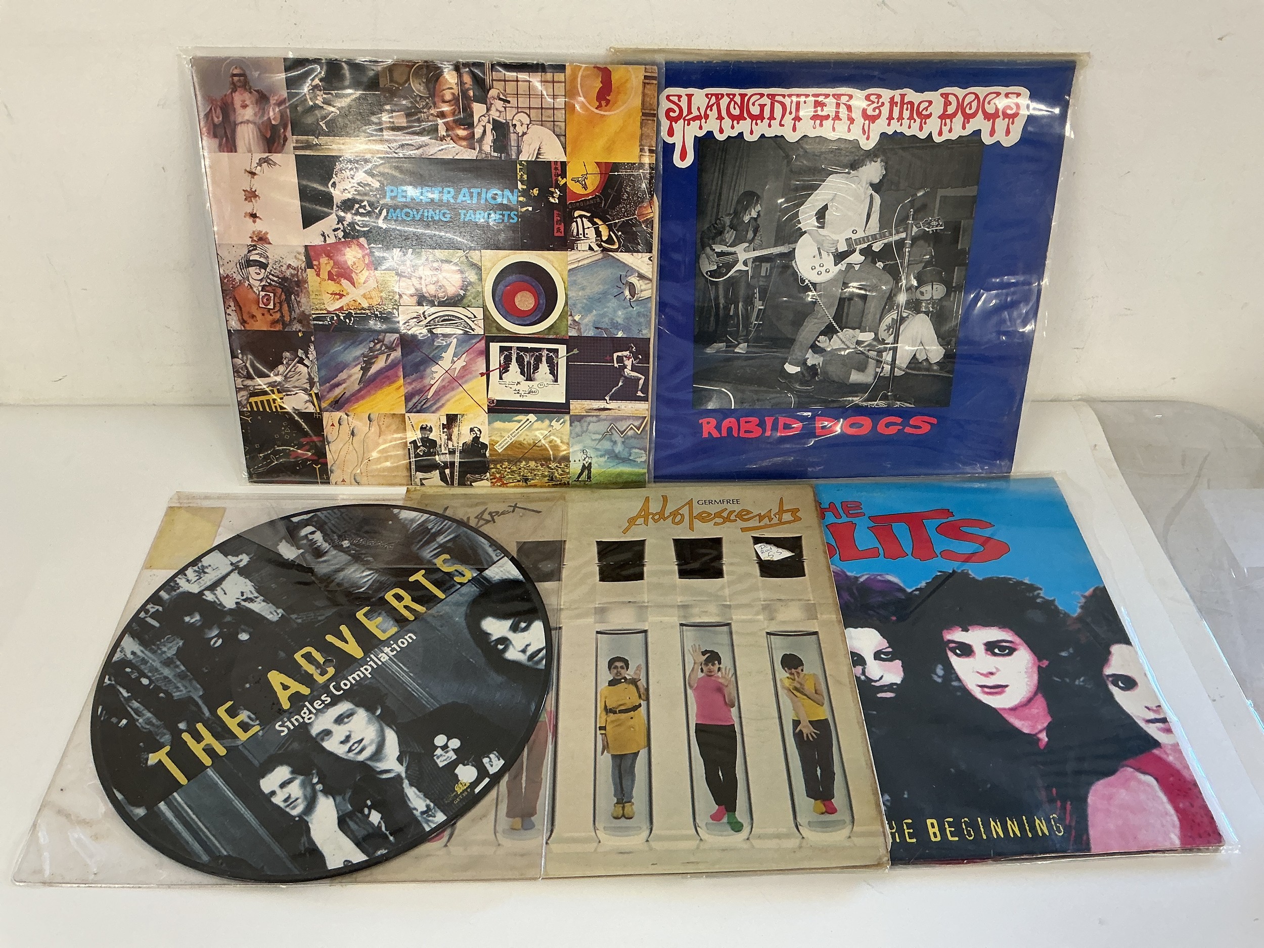 Ten punk LPs by various artists including UK Subs, Penetration, X Ray Spex and others.