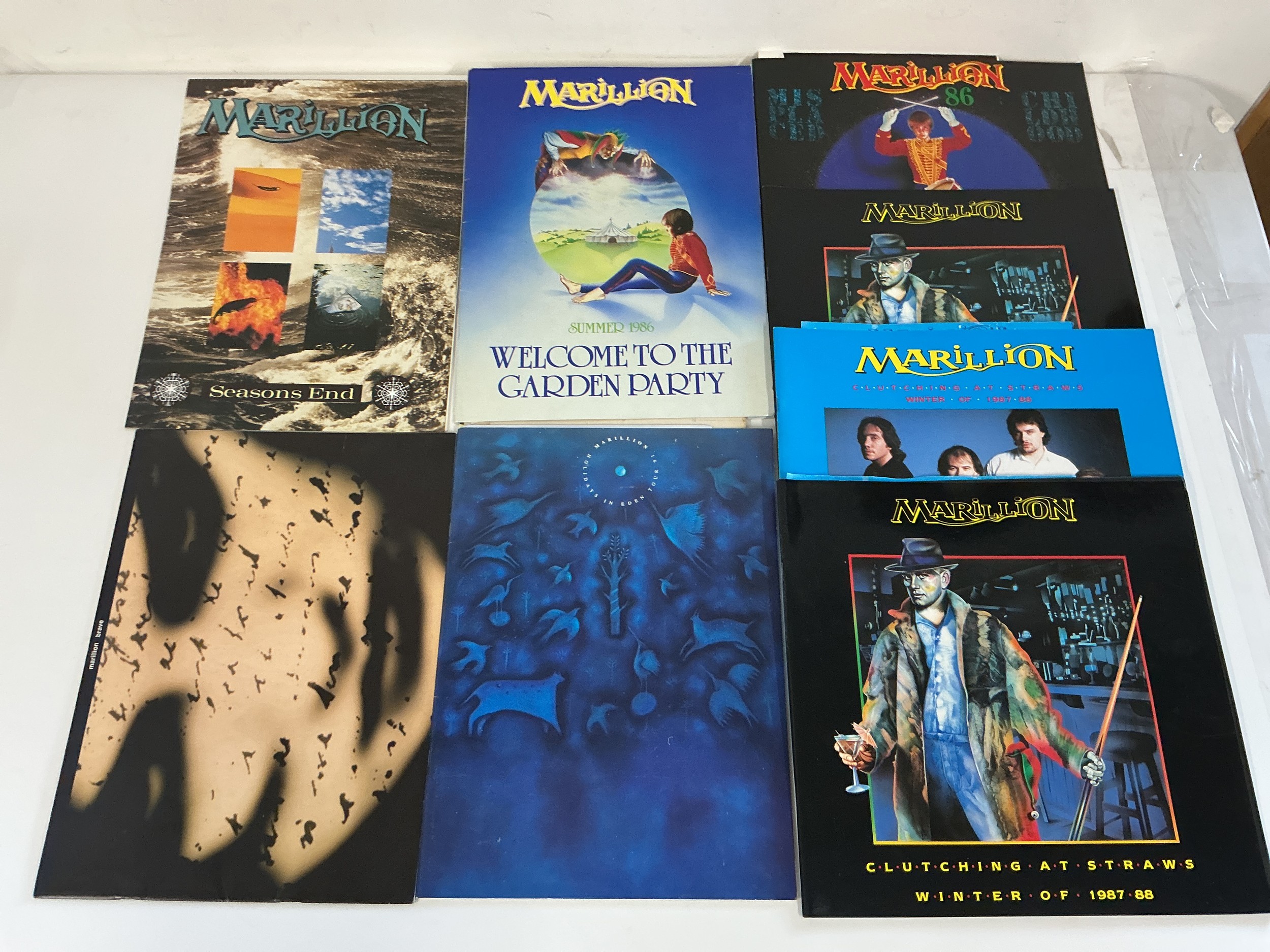 Eight Marillion tour programs.