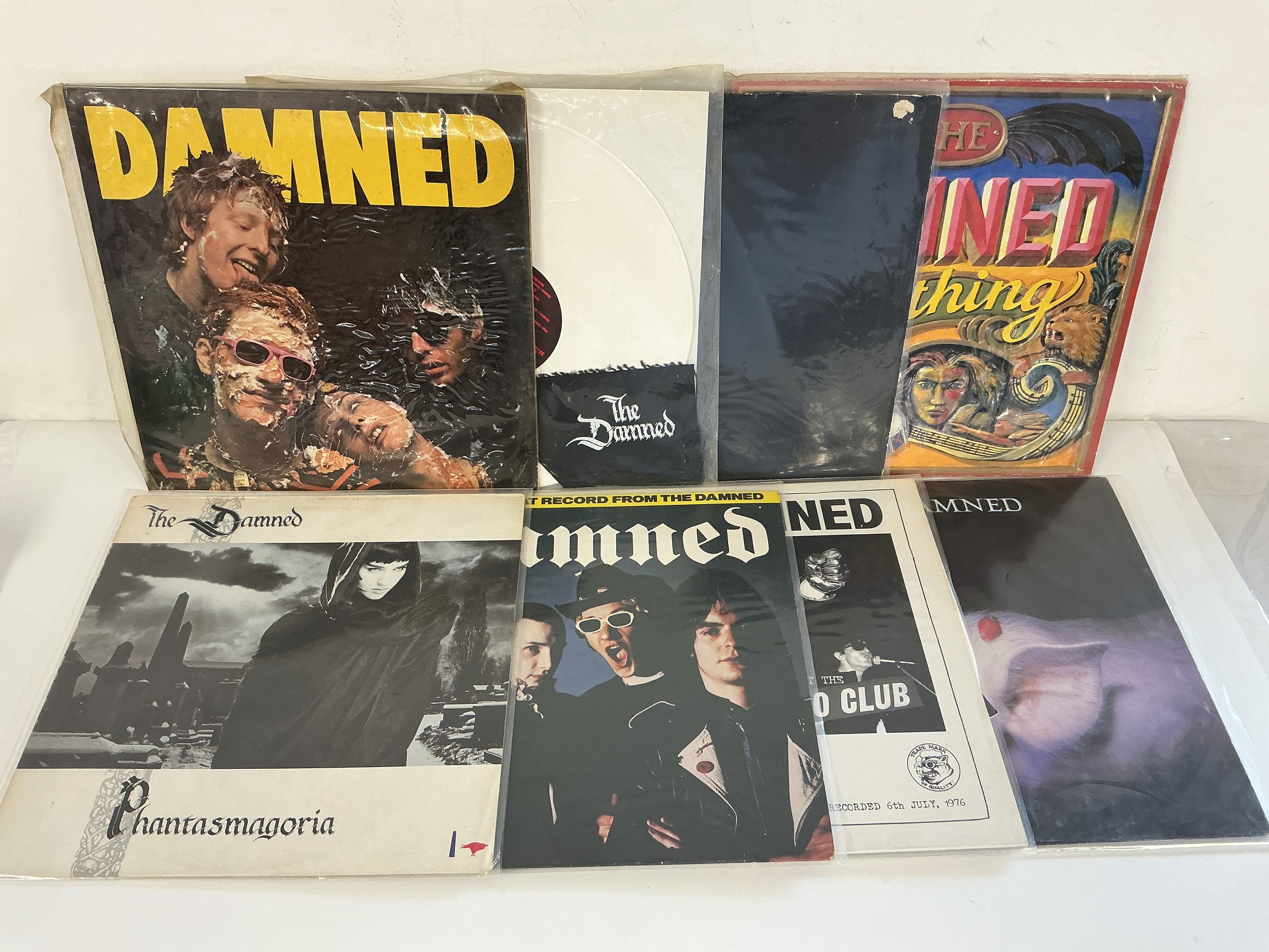 Eight LPs by The Damned comprising the self titled debut, Phantasmagoria, Strawberries and others.