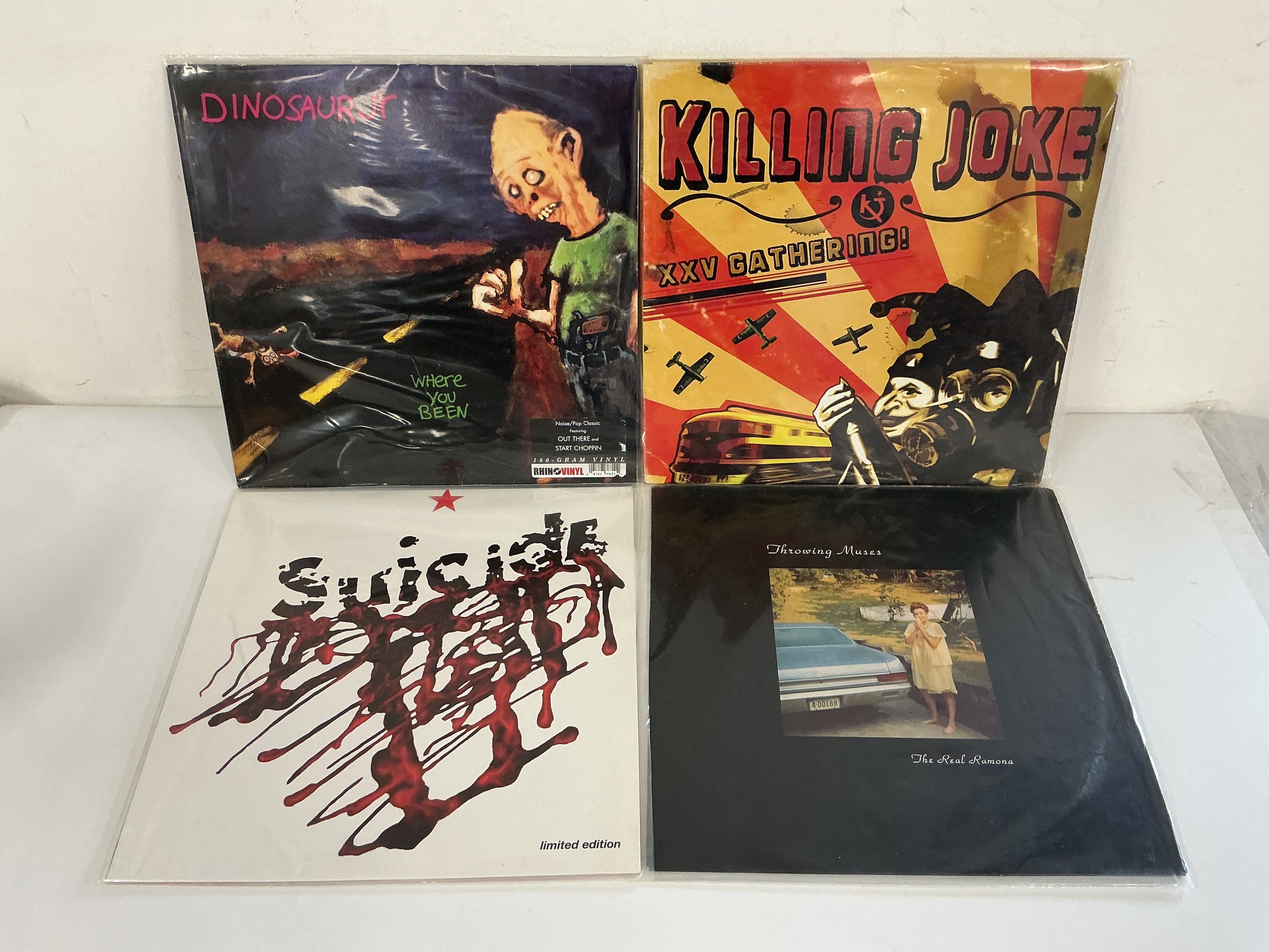 Four alt rock LPs by Dinosaur Jr, Killing Joke, Suicide and Throwing Muses. Includes 180g pressings.