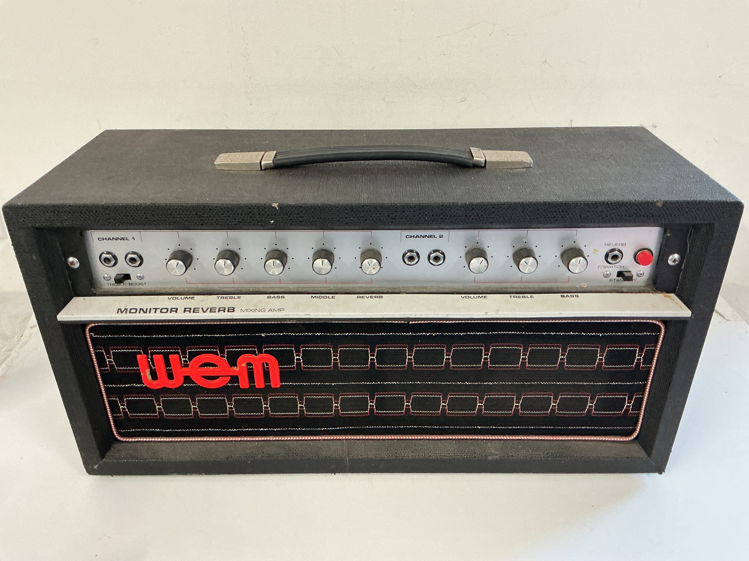 An early 1970s WEM monitor reverb mixing amp.