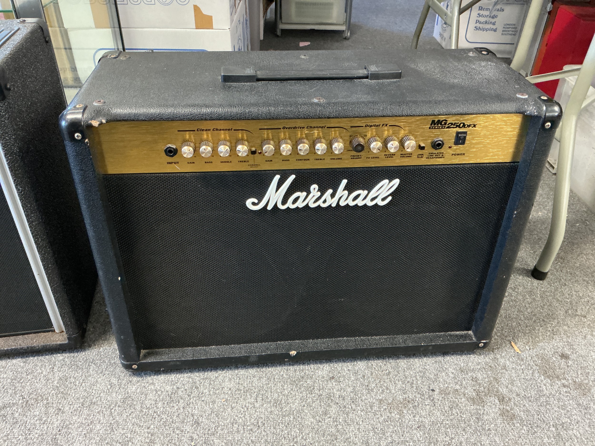 A Marshall MG250DFX amplifier.