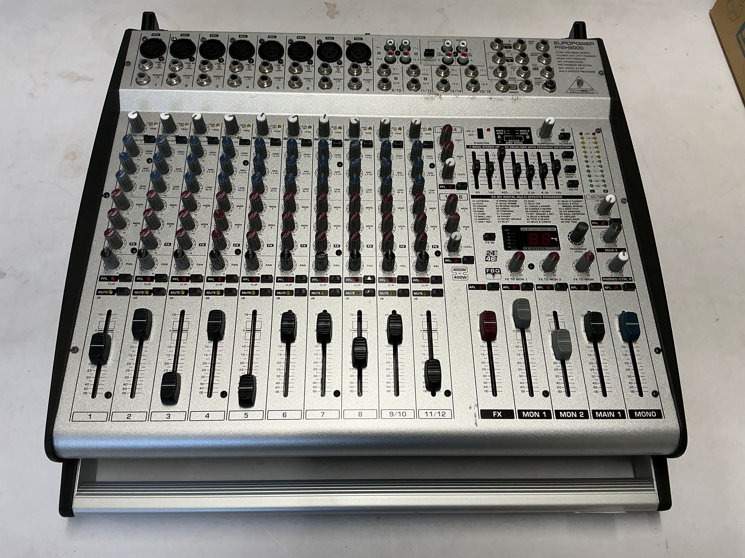 A Behringer Europower PMH3000 mixer.