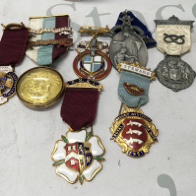A collection of Masonic Jewels including silver gilt.