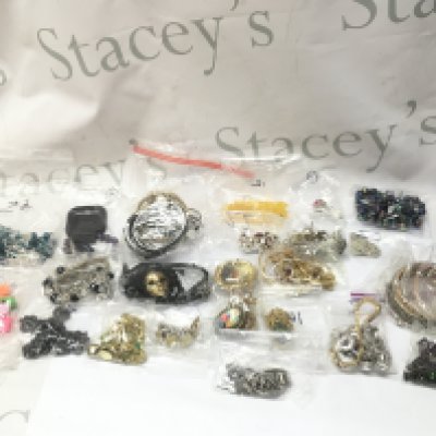 A collection of costume jewellery including necklaces, bracelets, rings etc
