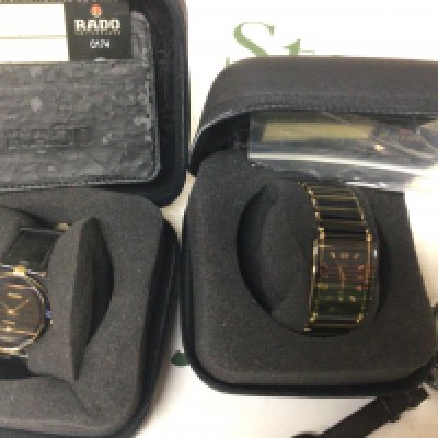 Two Rado watches in fitted boxes with International Guarantee cards two ladies Rado watches no box or paperwork and a A.Lange & Sohne Torbillion watch