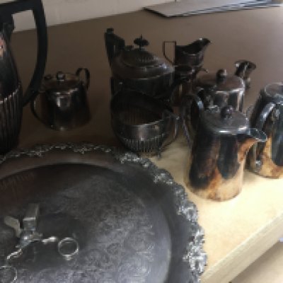 A collection of silver plated ware various.