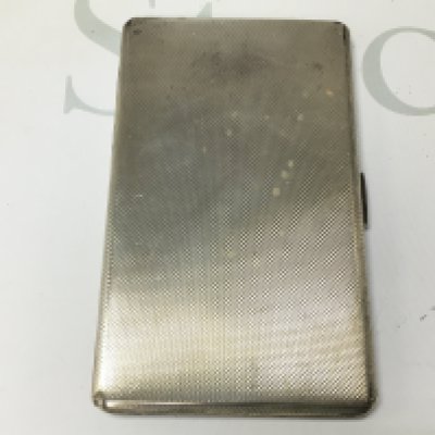 A silver Birmingham hallmarked cigarette case. Approximately 14x9cm and 190g Postage B