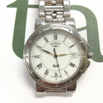 A Rotary Khalif watch with date aperture Approx 35mm case. Seen working. Postage B. NO RESERVE