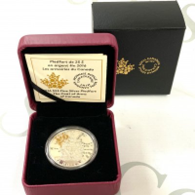 Royal Canadian mint 2016 $25 fine silver piedfort coin, display the Coat of Arms of Canada. (A) NO RESERVE