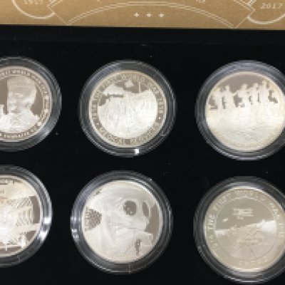 First World War 2017 silver proof 6 coin set with COA. Postage B