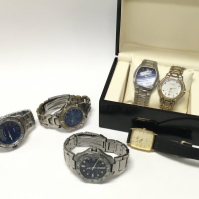 A Collection of mens watches including Timex, Accurist, Krug Baiimen, Accurist etc. postage category B. NO RESERVE