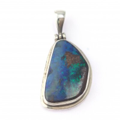 An opal pendant approximately 45mm tall. Postage A