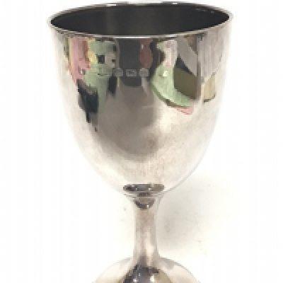A silver cup Birmingham hallmarks the cup has no inscription. Weight 150g