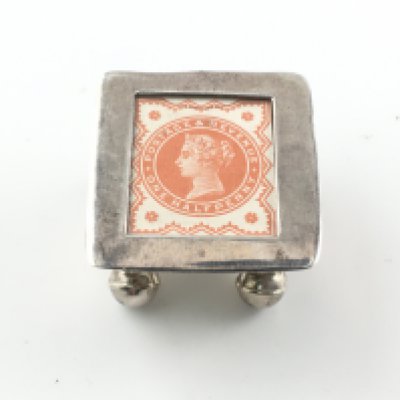 A silver stamp holder. 18.80g Postage B
