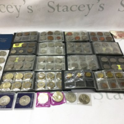 A collection of various coinage including approx 75g of pre 1946 coinage. Various 50p including offside rule and Olympic coins and &pound;2 coins. Postage B