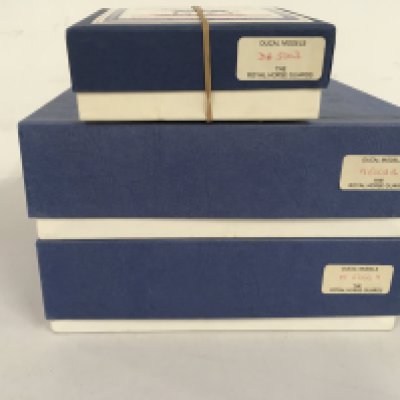 3x boxed sets of Ducal metal military miniature figures featuring The Royal Horse Guards. No reserve