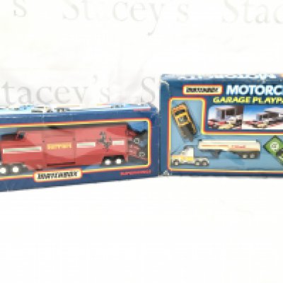 A Matchbox Superkings Ferrari Carrier And A Motor City 801 Set. No Reserve.