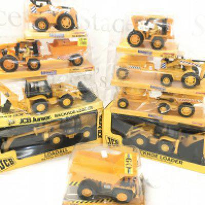 A Collection of Boxed Construction Vehicles including JCB Juniors. No Reserve.