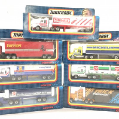 7 Boxed Matchbox Convoy Trucks. No Reserve.