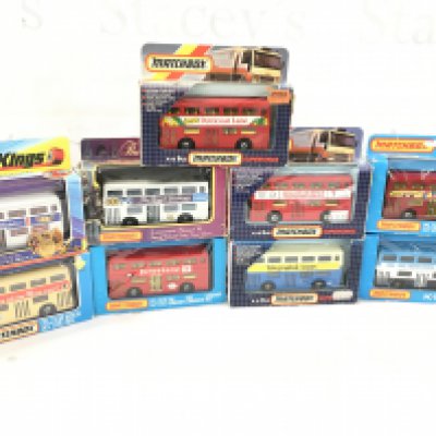 9 X Boxed Matchbox Buses. No Reserve.