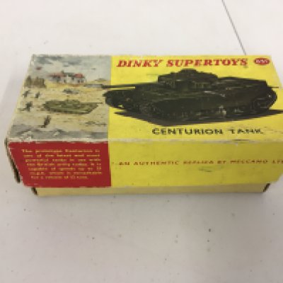 A boxed diecast model Centurion Tank by Dinky no.651. Box is worn. No reserve