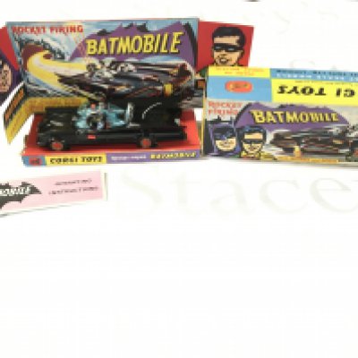 A Boxed Corgi Batmobile #267. With Operating Instructions. No Rockets Or Sticker.