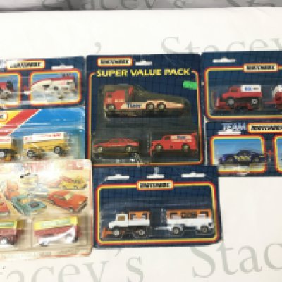 A Collection of Matchbox Two Packs and a Super Value Pack Pack Which Has Blister Coming Away. No Reserve.