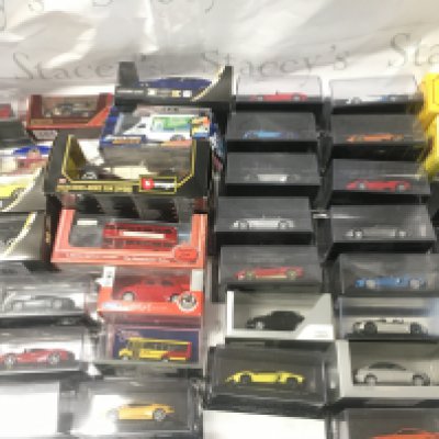 2 Boxes Containing A Collection of Various Boxed and Loose Diecast Cars. No Reserve. (2).
