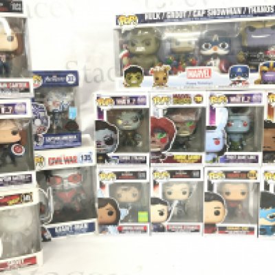 A Collection of Boxed Marvel Funko Pop Figures.