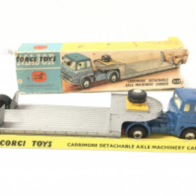A Boxed Corgi Carrimore Detachable Axle Machinery Carrier #1131. Box Is Worn.