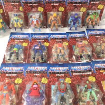 16 Carded Masters Of The Universe Origins Figures.