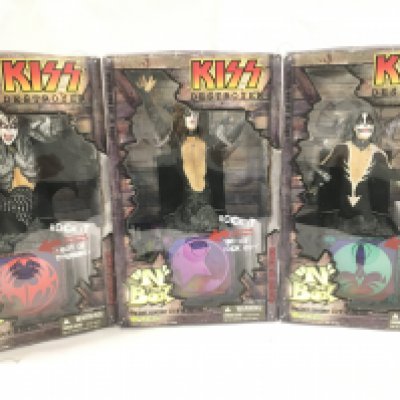 3 X Boxed Art Asylum Kiss Destroyer Jack In The Box Figures.(3).