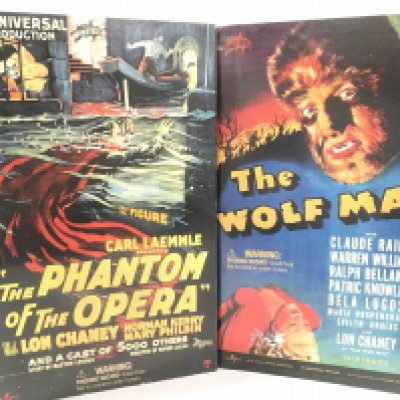A Boxed Sideshow Toy. The Wolf Man Figure And A Phantom Of The Opera Figure.(2).